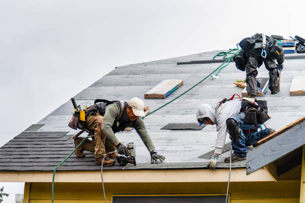 Professional Gutter Installation technician working in Newton, KS